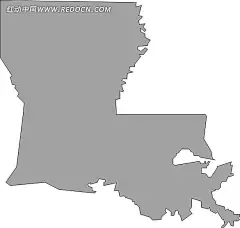 美国路易斯安那州灰色矢量地图版图|灰色地图|路易斯安那州|生活百科|矢量素材|手绘地图|生活百科家居生活|生活百科生活|家居生活百科家居生活|生活背景食品生活百科