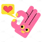 扁平卡通手势表情贴纸-SVG-OK1