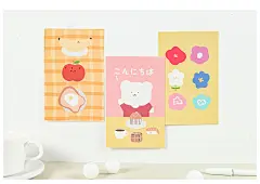 塑料盒装明信片hisome可爱颂卡通手绘ins学生盐系手账卡片贺卡-淘宝网