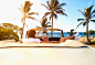 Couple relaxing in convertible on beach by Gable Denims on 500px