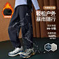 ASKjunior儿童裤子男童秋季新款防风保暖复合绒针织裤长裤运动裤-tmall.com天猫