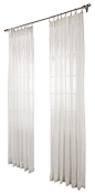 Splendor Batiste Curtains Pinch Pleated Sheer Draperies, White, 120"x84" traditional-curtains