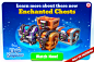 Enchanted Chests : The Enchanted Chests feature was introduced to the game with the Cinderella Update on 29th July 2016. You can find Enchanted Chests hidden throughout your Kingdom. The train also delivers a chest once a day. Even completing quests and a