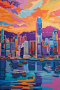 纸间的风景：香港-维多利亚港｜MJ - 小红书