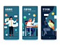 Guide page design app illustration ps