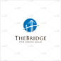 business bridge logo design icon template