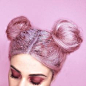 Pastel Grunge Pink Hairstyle Style with Buns - <a href="http://ninjacosmico.com/9-fashion-tips-pastel-grunge/" rel="nofollow" target="_blank">ninjacosmico.com/...</a>