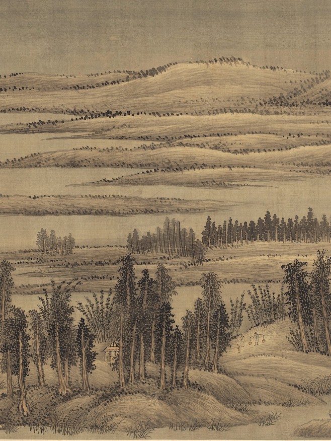 王翚——仿董源《夏景山口待渡图》（高清无缝 右起8-6）【董北苑夏景山口待渡图。康熙岁次甲申春正】人物山水 手卷欣赏 | 清|王翚(1632 ...