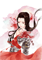 军娘-画措_中国风，水彩，水墨_涂鸦王国插画