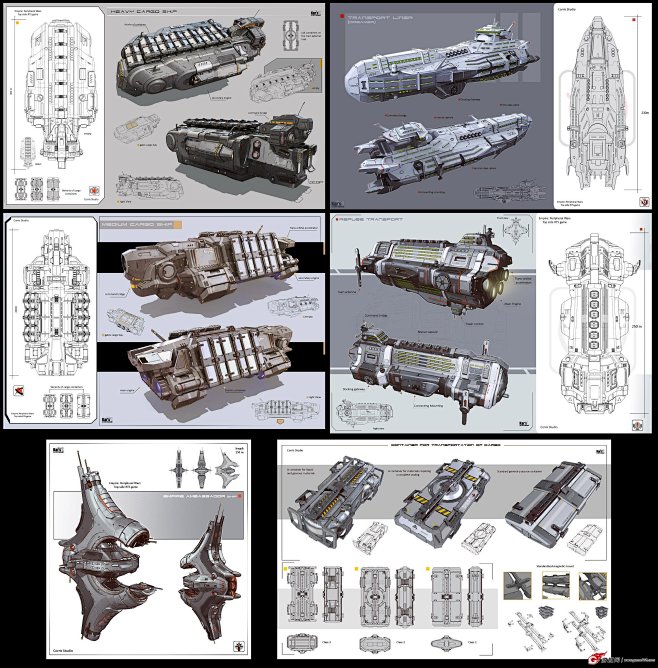 Karanakd的机械飞船原画设定系列作...