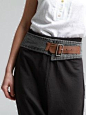 Old belt and old jeans or jean shirt for hip belt - simple yet awesome: 