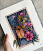 昆虫与花卉系列插画:Fernanda