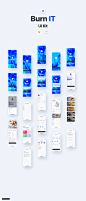 适用于Sketch。，BURNIT UI套件的健身iOS UI套件 UI设计 