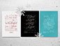 Christmas Greeting Cards 2015 : December 2015-16 | Personal Project: This project all started last year (2015) when Rhone (a client) asked if I would design a typographic Christmas card (that they wanted to send out to their partners) using any Christmas 