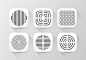 Speaker Grill Pattern Buttom Icon vector