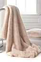 Limited Edition Large Faux Fur Throw - Blush Mink - Donna Salyers