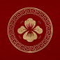 牡丹花徽标logo图标矢量图素材