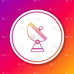 彩色图片,分离着色,雷达,计算机图标,彩色背景,线条,圆形,轮廓,直的