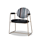 北欧不锈钢餐椅金属休闲轻奢扶手椅酒店设计师创意靠背书桌椅子-淘宝网