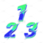 素材组合-潮酷风数字元素