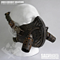 Post apocalyptic leather respirator mask.