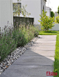 I like the stones under the lavender for along the 3 levels on our terraced garden. Inspiration - Gångar