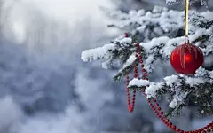 圣诞节的华丽吊饰高清壁纸图片桌面壁纸4@北坤人素材