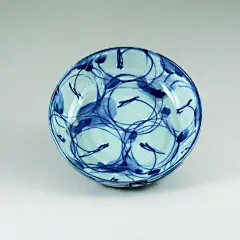 新中式 一团和气 手绘青花艺术瓷碗 饭碗 汤碗 面碗 水果碗 水浅@北坤人素材