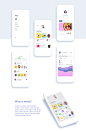 扁平化简洁大气的电商社交平台APP移动界面Sketch模版素材 Velvet UI Kit :  