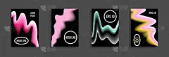 A set of modern abstract covers.