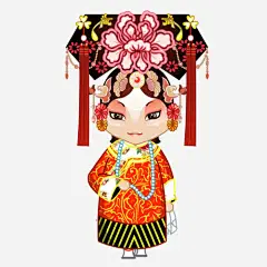 京剧卡通T恤铁镜公主图案 创意素材 png素材