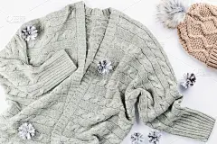 厚衣服,冬天,时尚,舒服,圣诞装饰,概念,平铺,白色背景,热,贺卡