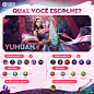 Photo by Honor of Kings Brasil on May 06, 2024. May be a video game screenshot of 1 person and text that says 'HONOR "KINGS QUAL VOCÊ ESCOLHE? ESC YUHUAN EQUIPAMENTO EQUIPAMENTO ARCANA 10 10 DESTINO ARCANA HARMONIA VAZIO 10 HABILIDADE COMUM x10 PESAD