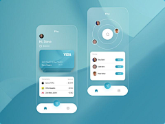 想吃掉所有蓝色采集到UI/UX · 毛玻璃质感