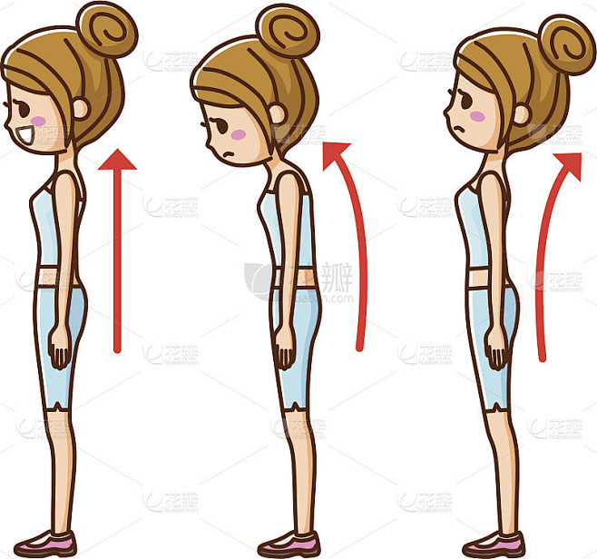 女性弯腰