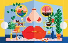 饱和的色彩和图腾意象的线条:Kiki Ljung插画欣赏