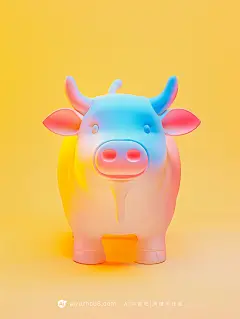 【ai宇宙吧】彩色渐变荧光动物三维ip形象Midjourney描述关键词咒语II：