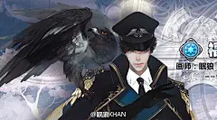 手绘插画 眠狼.绘