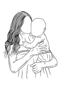 母爱插画   - 源文件下载【酷图网】母爱插画,妈妈抱孩子,线描母子,线描母女,线描母爱,漫画风母爱,母亲节插画,母亲与婴儿,新生儿插画,