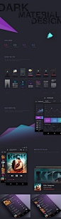 Dark Material UI Design : Another day with another screen, Everyday I have designed a different screen for material design app.