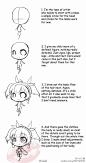 #手绘参考#漫画 一些Q版绘制过程及动作参考，画不好Q版先收着~ ​​​​