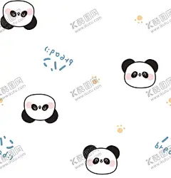 数码印花小熊猫 【酷图网】数码印花,无缝循环,卡通,童装,四方连续,熊猫,爪