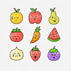 矢量EMOJI卡通可爱水果   - 源文件下载【酷图网】矢量EMOJI,卡通可爱水果,水果表情包,EMOJI,卡通,彩色,可爱,水果,橘子,苹果,梨,胡萝卜,草莓,西瓜,表情包,海报精美,装饰,时尚背景,酷炫,潮流,背景图,底图,包装设计,设计元素,板报,海报,模板,办公,企划