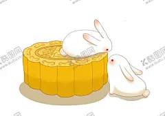 手绘兔子素材 【酷图网】中秋节素材,手绘兔子,小白兔,兔子插画,中秋节,灯笼,手绘灯笼,兔,小兔,手绘月亮,中国风兔子