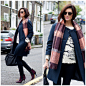 Iro Knit, Hofmann Copenhagen New Wool Coat, J Brand Skinny Jeans, Isabel Marant Boots, Celine Bag