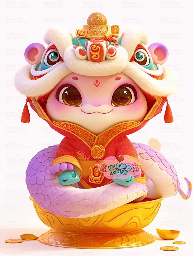 蛇年IP_金元宝蛇_6_柒柒肆玖_来自小...