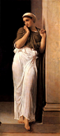 英国画家弗雷德里克·莱顿（Frederic Leighton）作品欣赏 少女