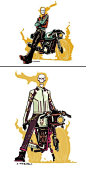 Andy MacDonald Drew A Punk Rock Ghost Rider骷髅头 skull 死神 恐怖 吓人 惊悚 万圣节

