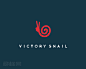 victory snail胜利蜗牛logo设计