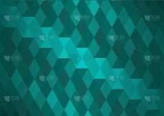 三角形多形状彩色背景效果青色